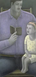 Mann liest Mädchen vor, 2003
